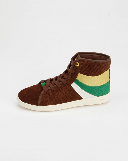 卡帕 女款classic陶瓷咖/沙黄/绿色绒面高帮系带板鞋