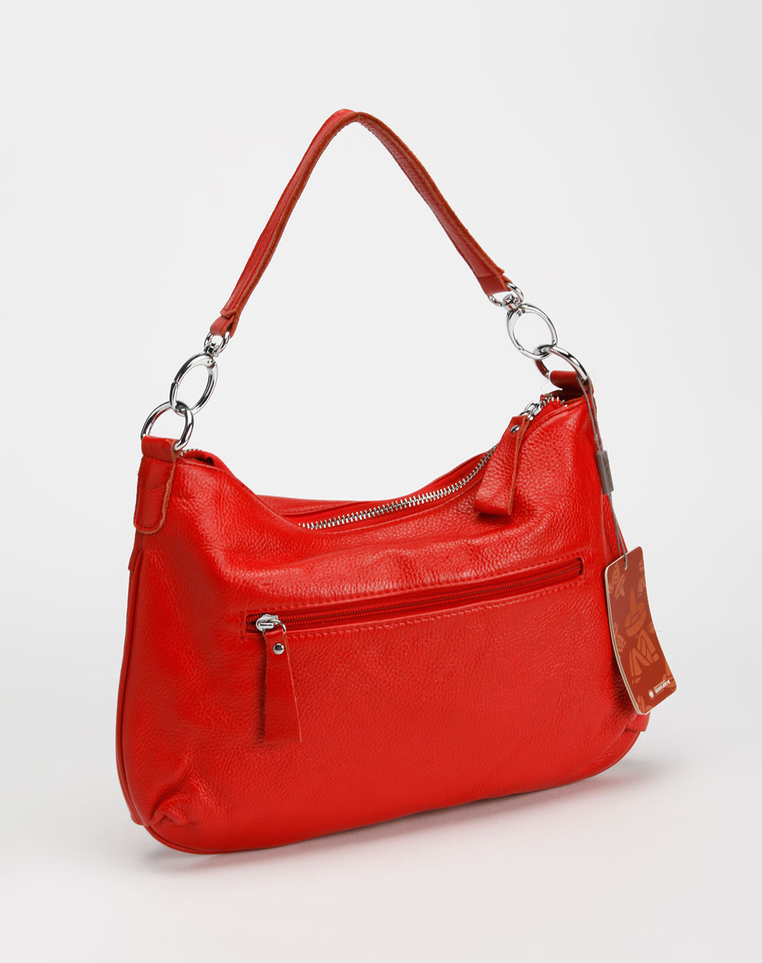 稻草人mexican-女包专场红色双拉链手提包