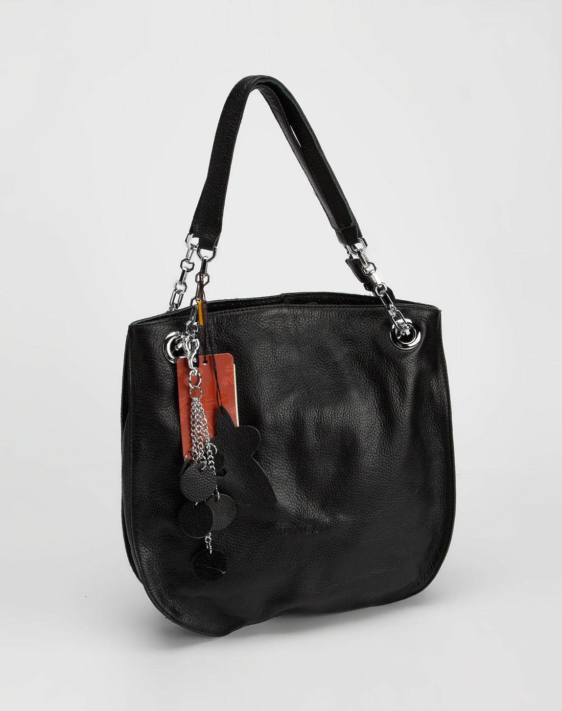 稻草人mexican-女包专场黑色压纹方形手提包