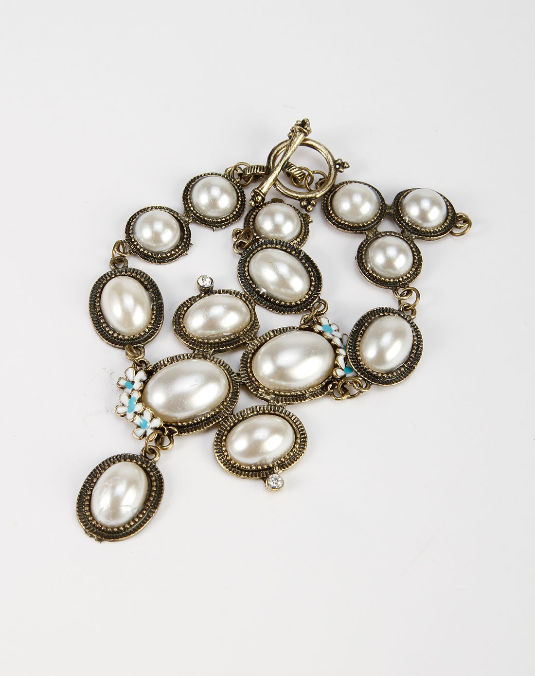 popova女款古铜复古珍珠手链