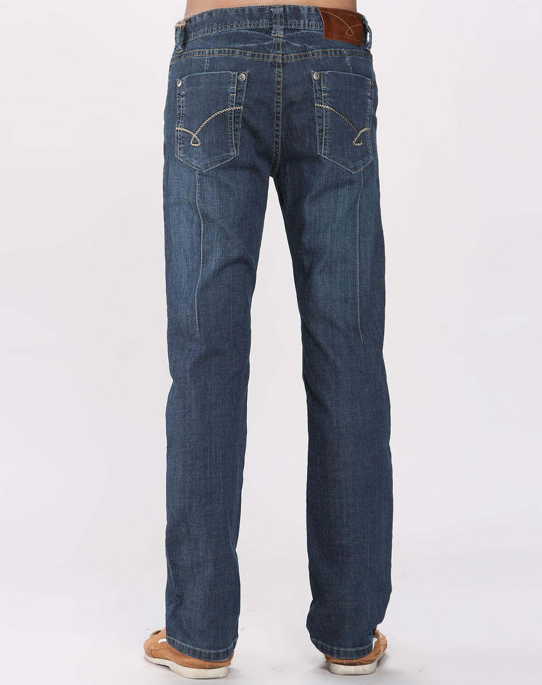 旗牌王kipone--男装专场蓝灰色牛仔长裤