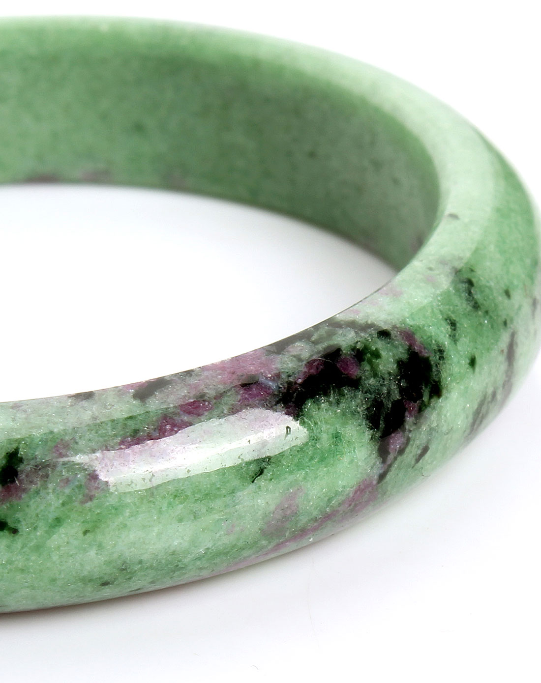 翡翠森林贵重专场天然精选红宝石黝帘石手镯02(附鉴定证书)