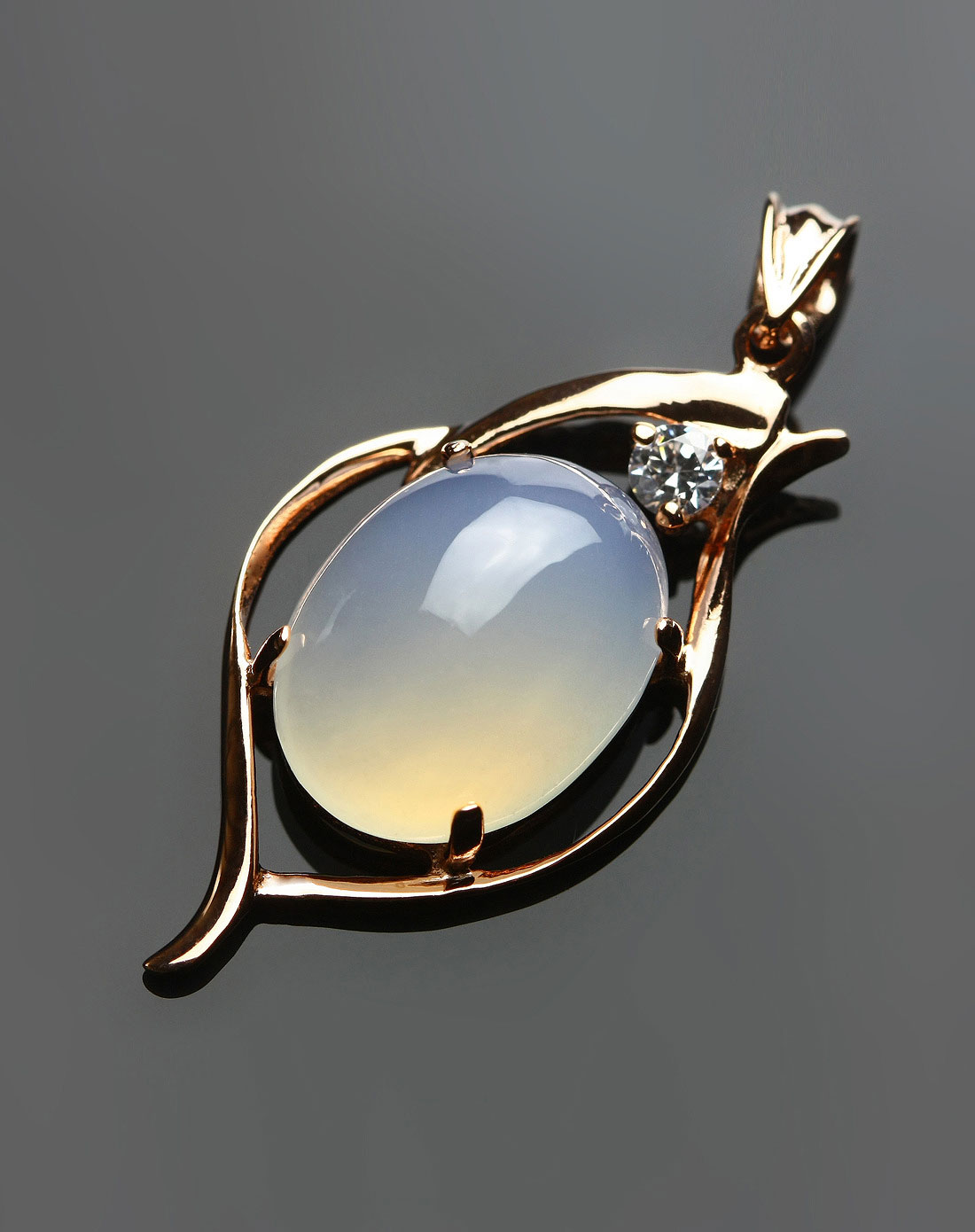 王廷珠宝waltraud jewelry饰品专场中性透白圣殿冰种玉髓吊坠