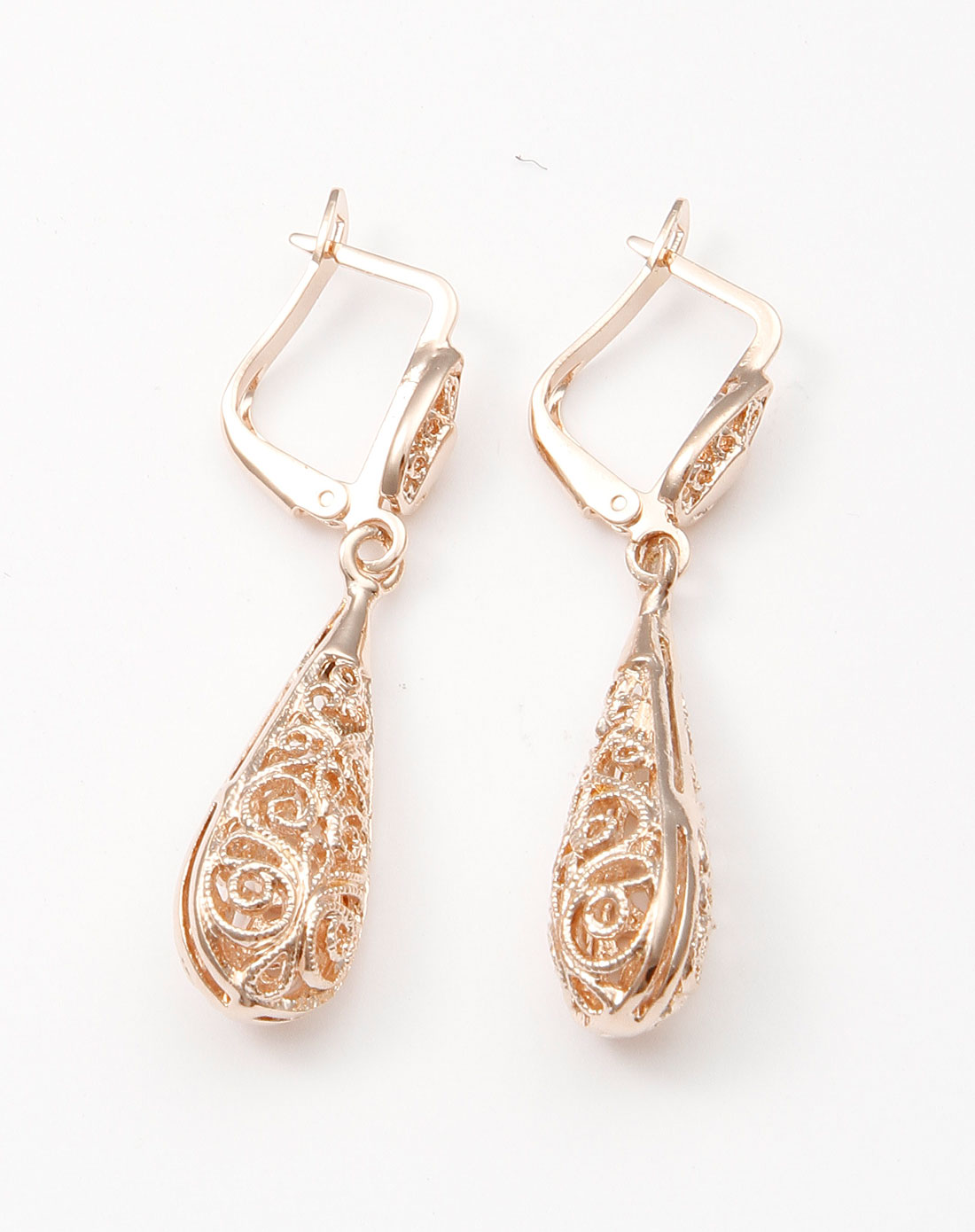 欧雅妃oyf饰品专场金色古典镂空耳环