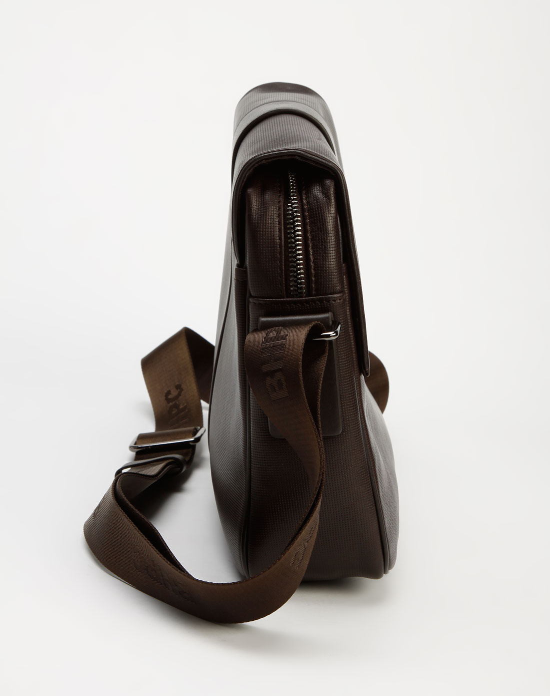 比华利保罗-男包专场黑啡色横式斜挎公文包