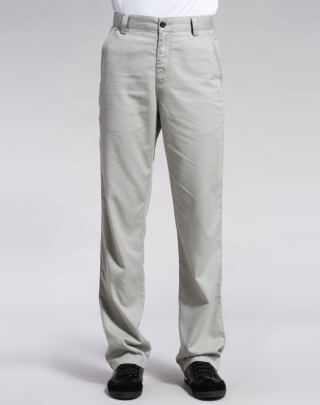 宾度j.benato男装专场-米灰色休闲长裤