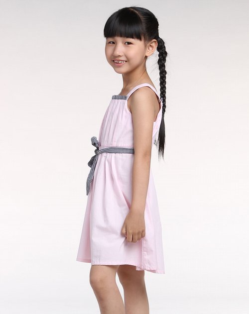 &喜羊羊与灰太狼女童粉红色时尚吊带连衣裙_唯品会名牌时尚折扣网