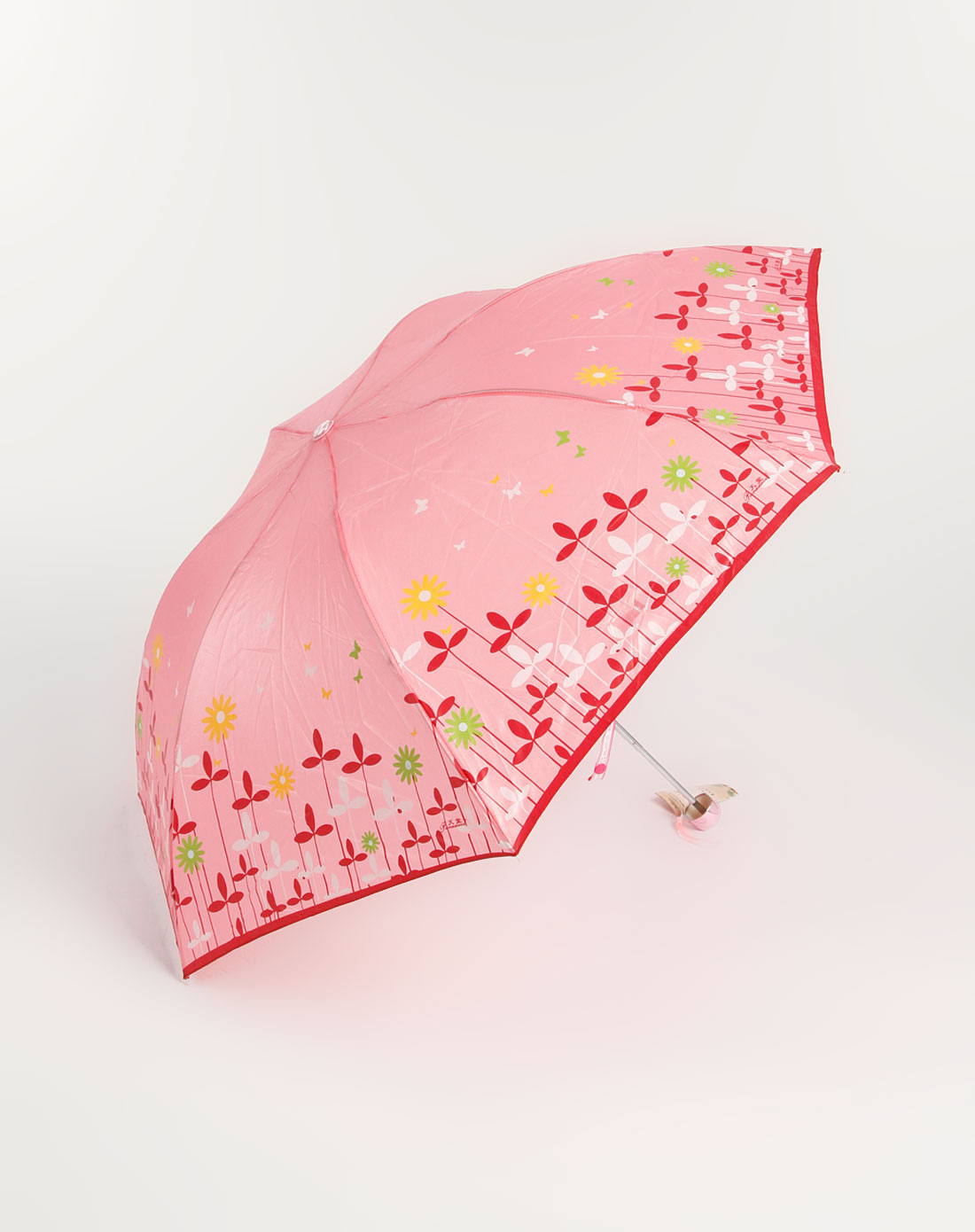天堂伞粉色印花防紫外线遮阳伞2