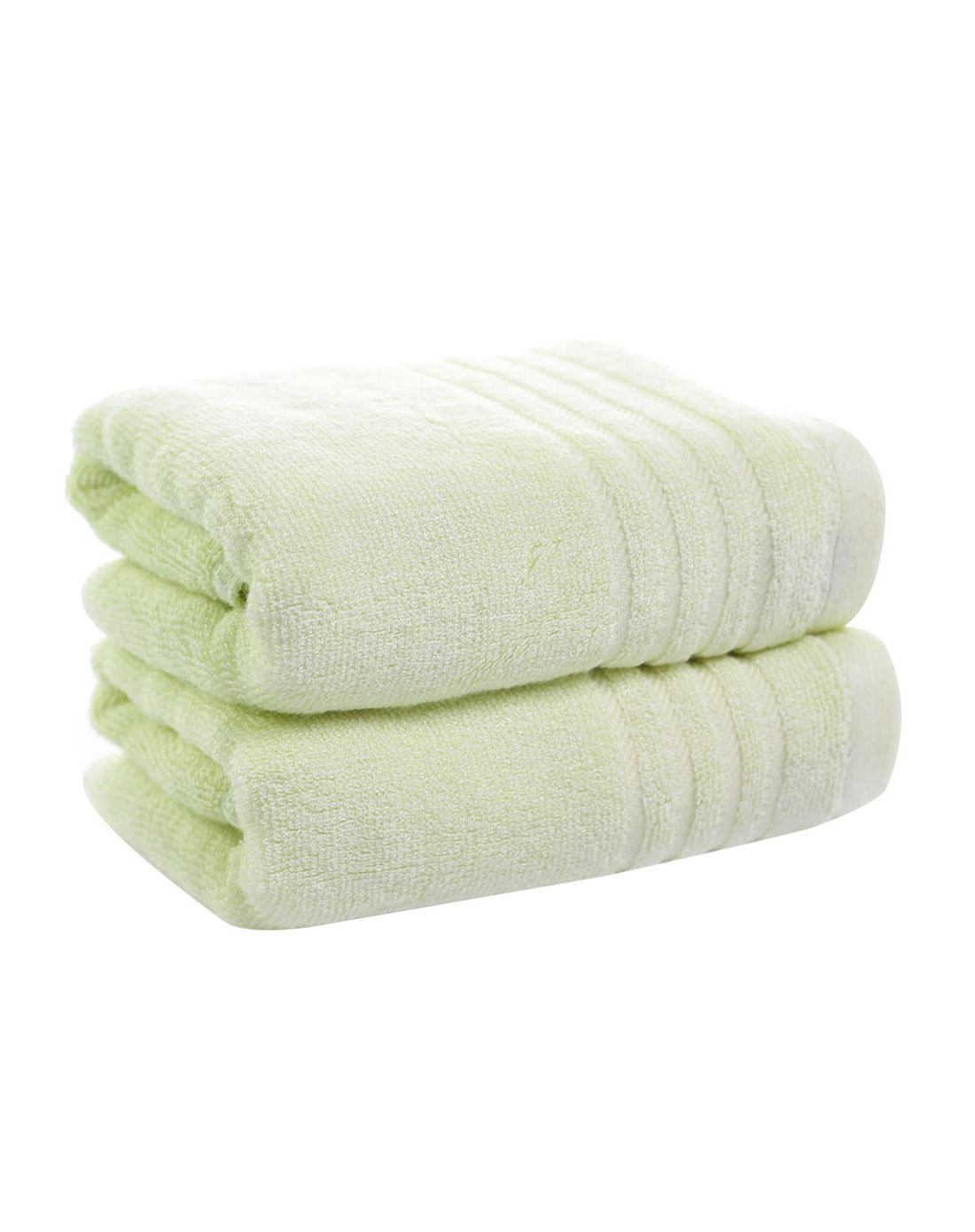 绿色纯竹纤维毛巾2入