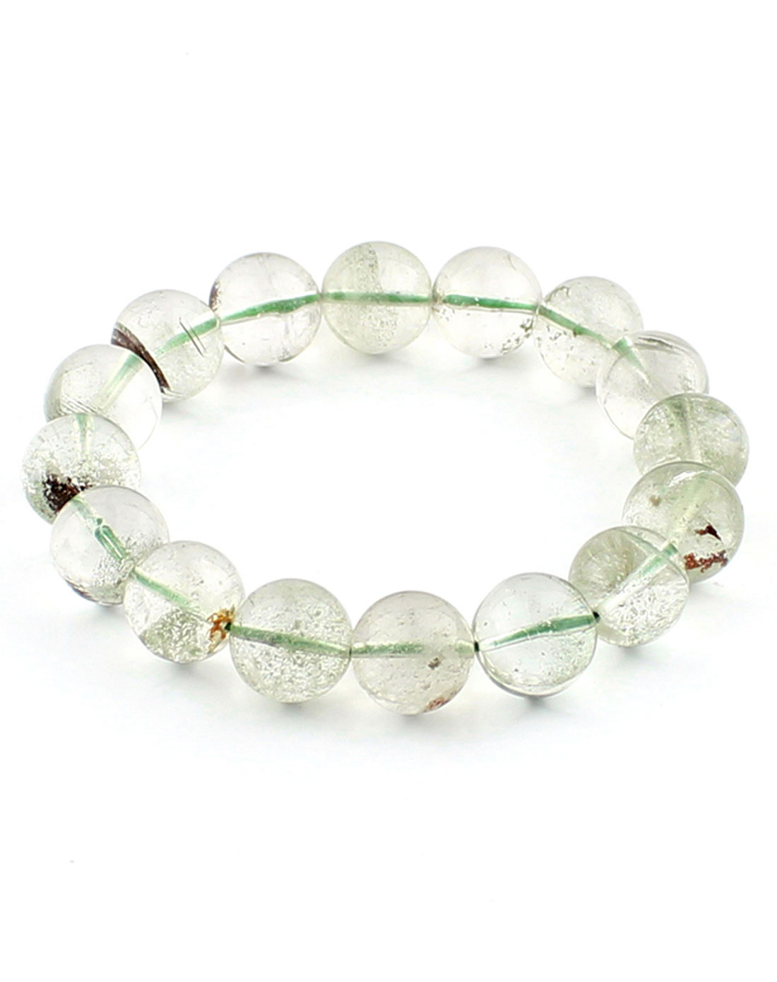 一生一石o-stone饰品专场男款绿色3a级天然绿幽灵手链满天星13mma