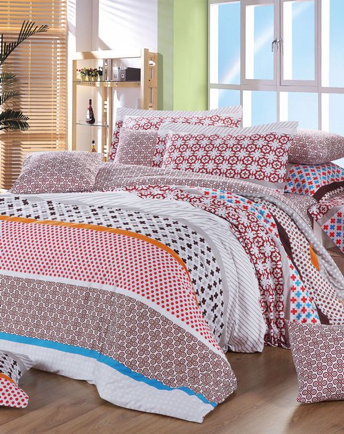 乐加lehome家纺专场lehome 全棉斜纹印花四件套 曼妮菲 花色 1.5m床