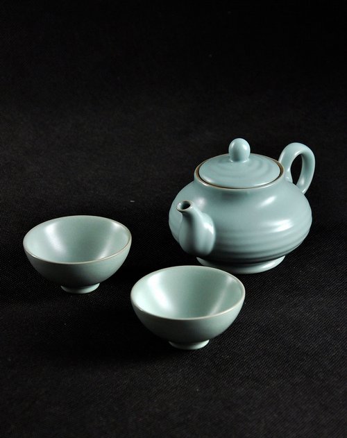 雅工坊家居专场汝窑精品青云壶茶器