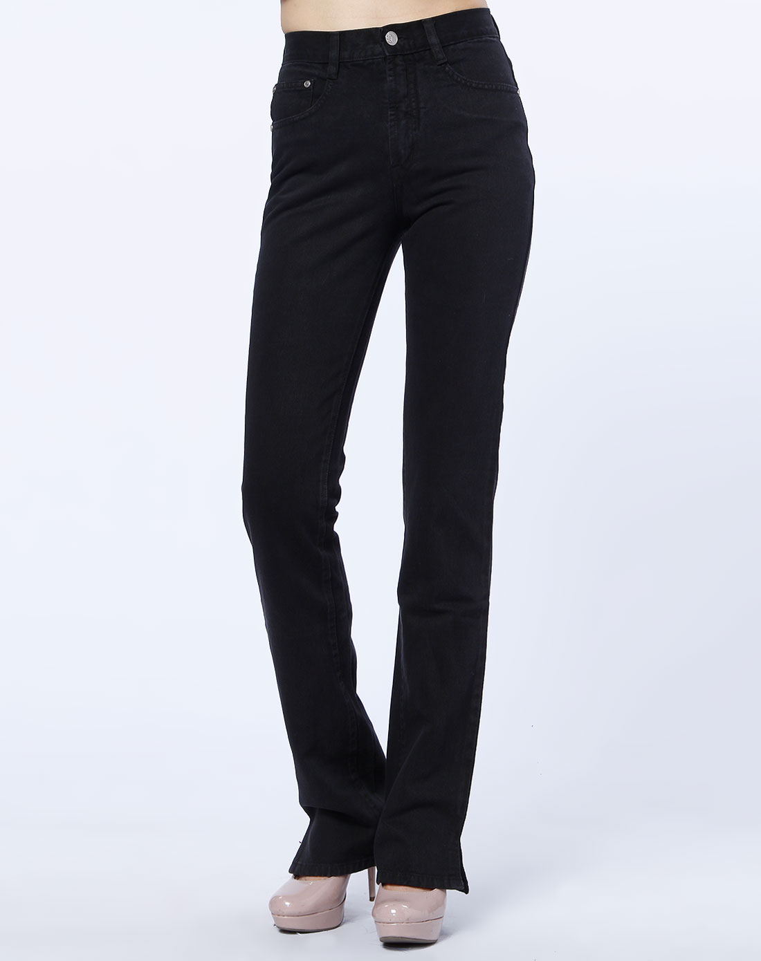 stockton 浅黑色休闲牛仔直筒长裤