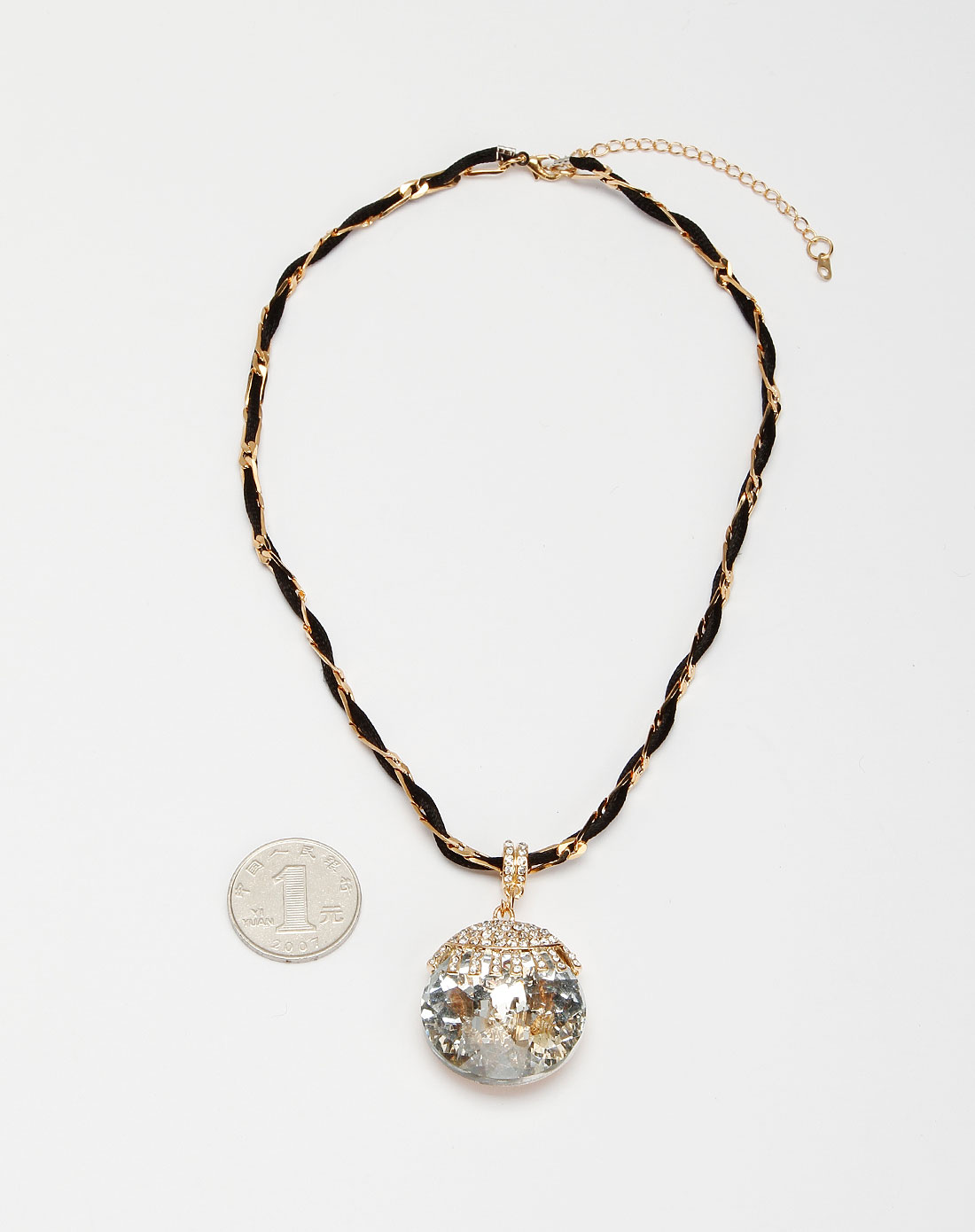 arrio金/黑色闪烁吊坠项链_唯品会名牌时尚折扣网