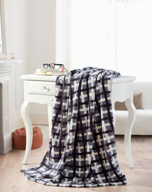 乐加lehome家纺专场超柔珊瑚绒毯-原宿空间 花色150*200