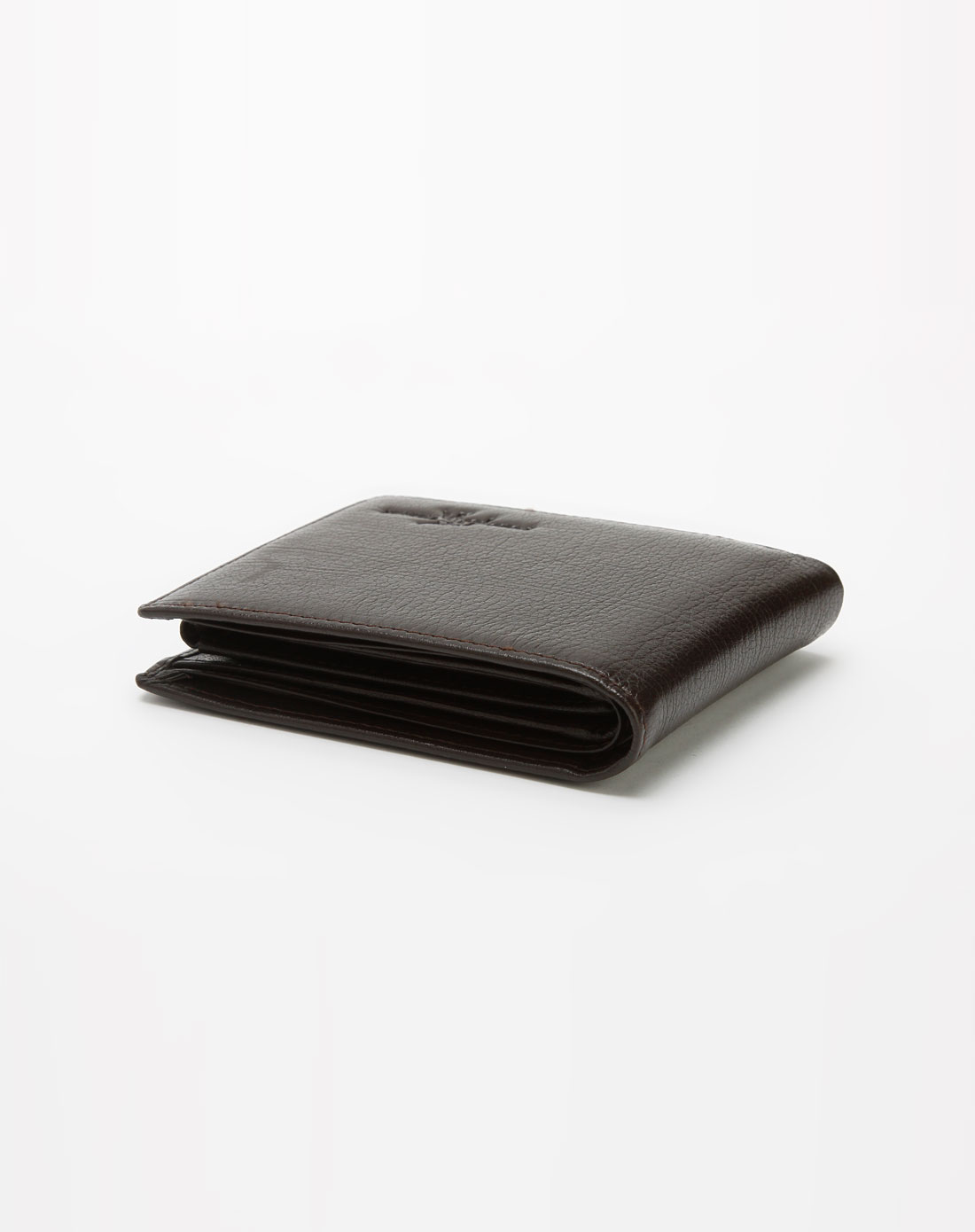 polo villae-服装深咖色简洁斜线纹礼盒装钱包