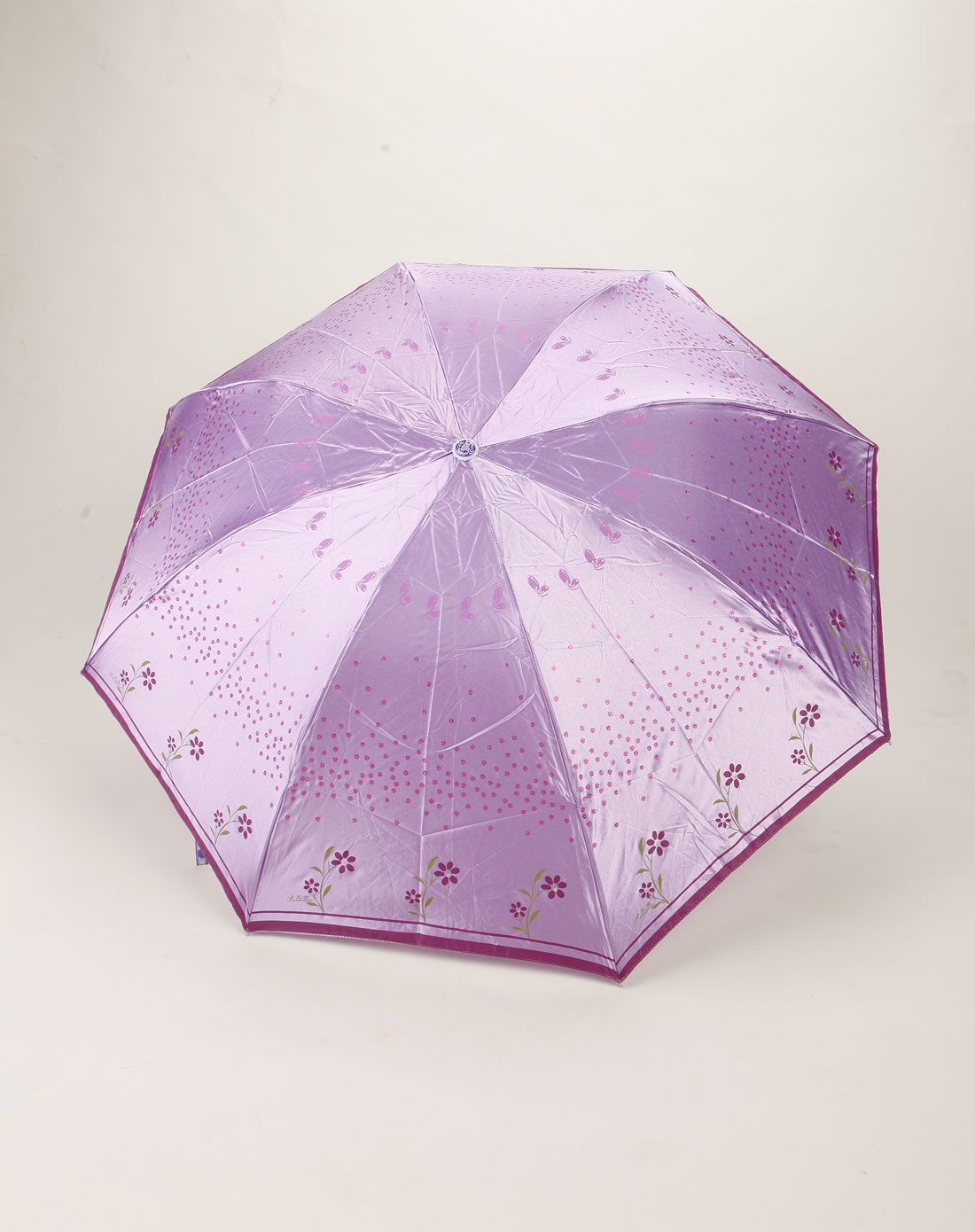 紫色防紫外线生态家园晴雨伞