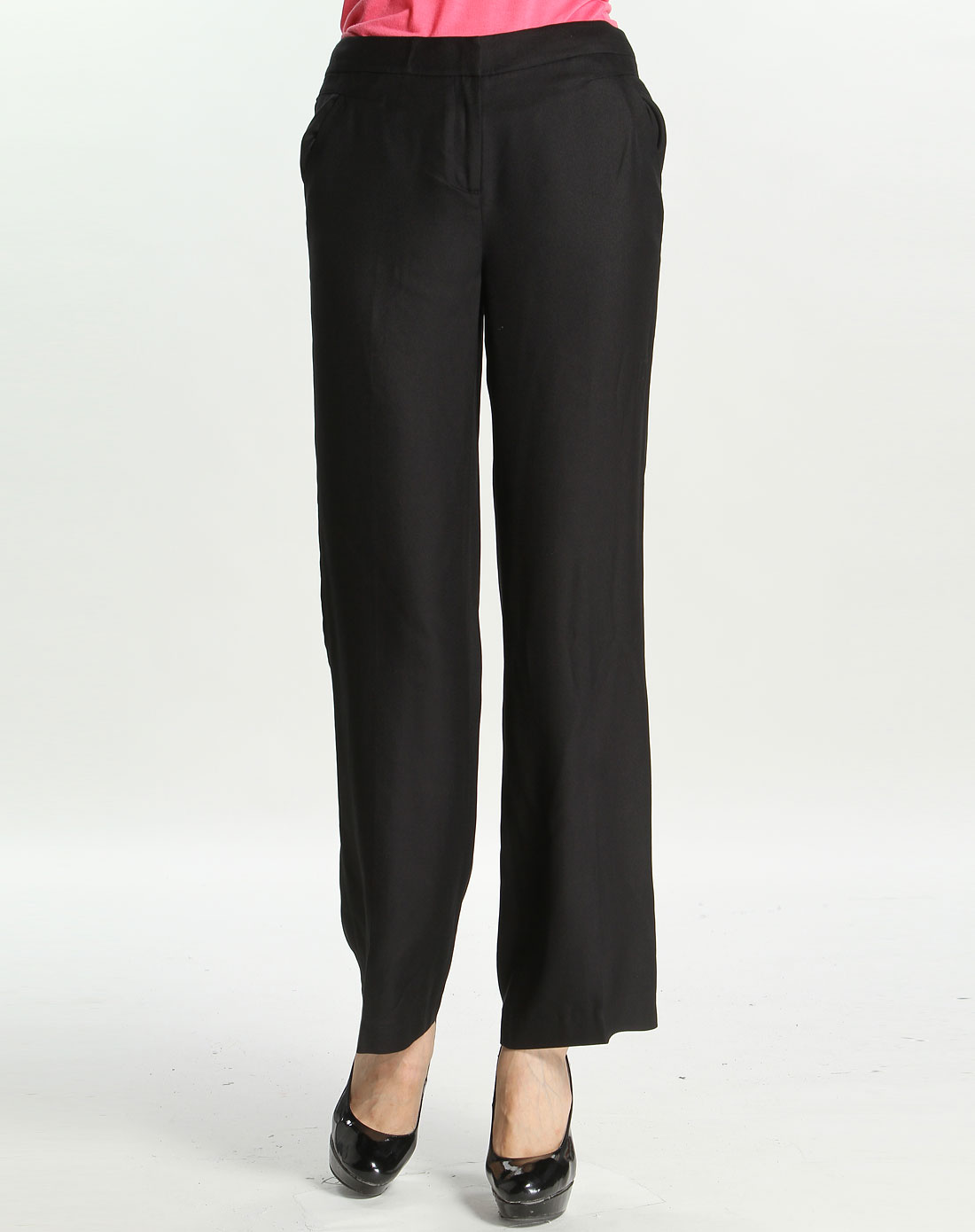 奈蔻nexy.co女装专场-黑色舒适休闲长裤