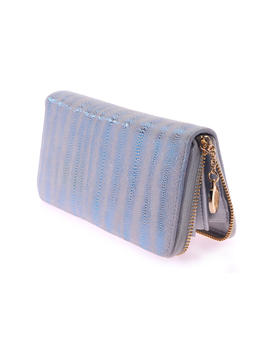 sasa皮具银色牛皮银包