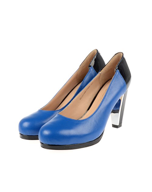 娜然naturalizer女鞋专场时尚舒适天蓝色/黑色羊皮/漆皮单鞋