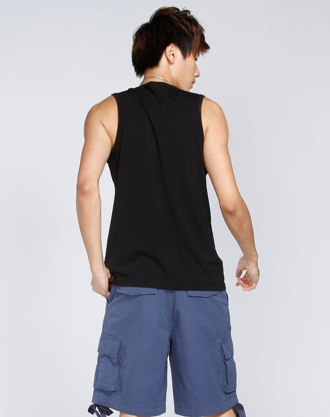 jockey男士黑色圆领无袖衫1