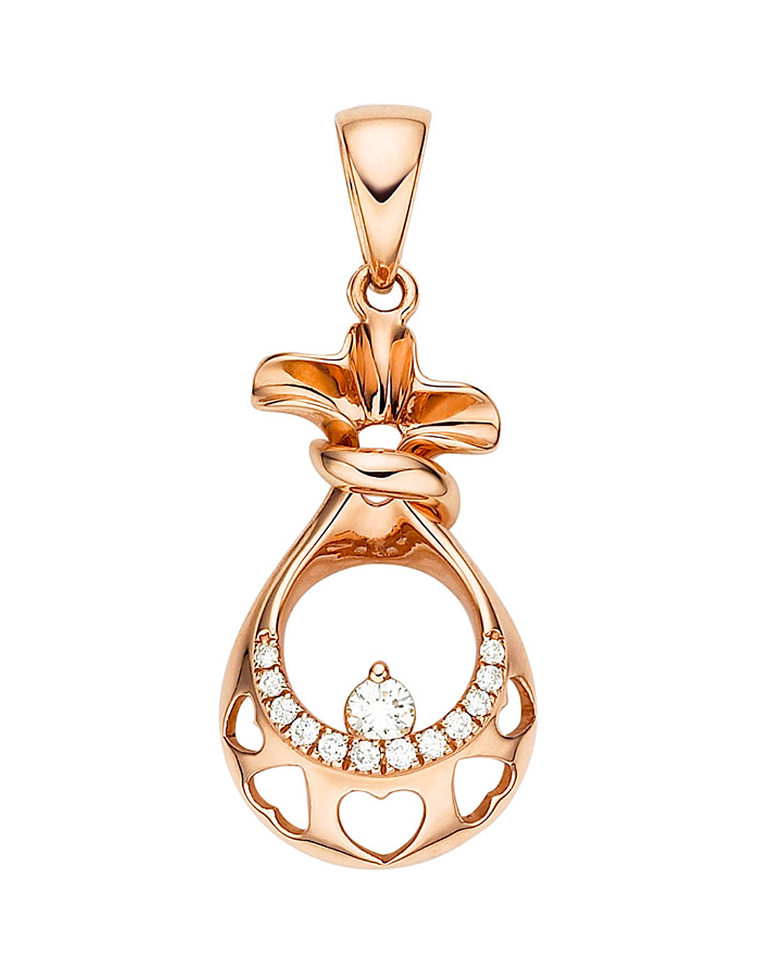 蓝色多瑙河琴声彩金吊坠