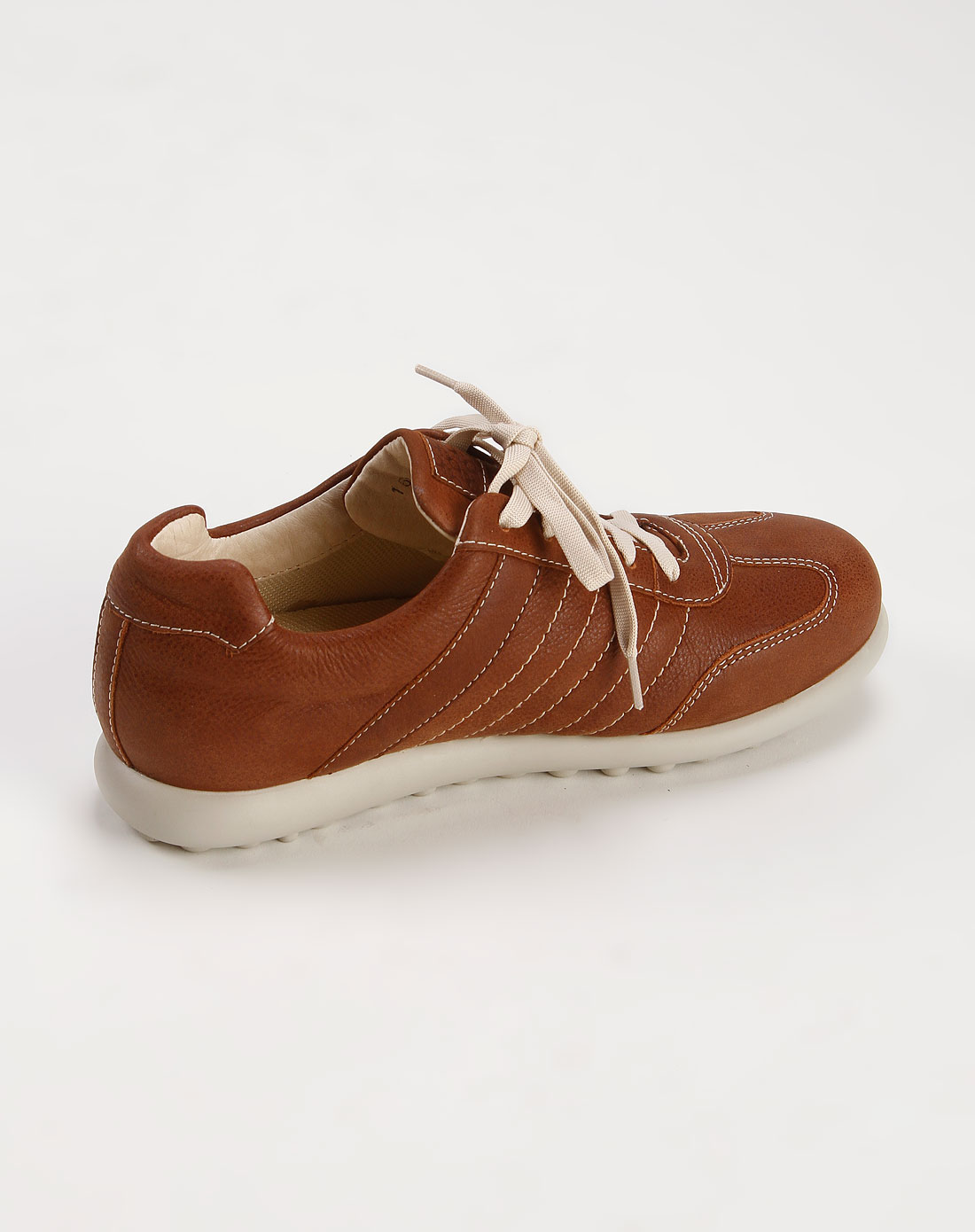 [ 奥卡索 ] 奥乐斯棕色时尚休闲绑带平底单鞋