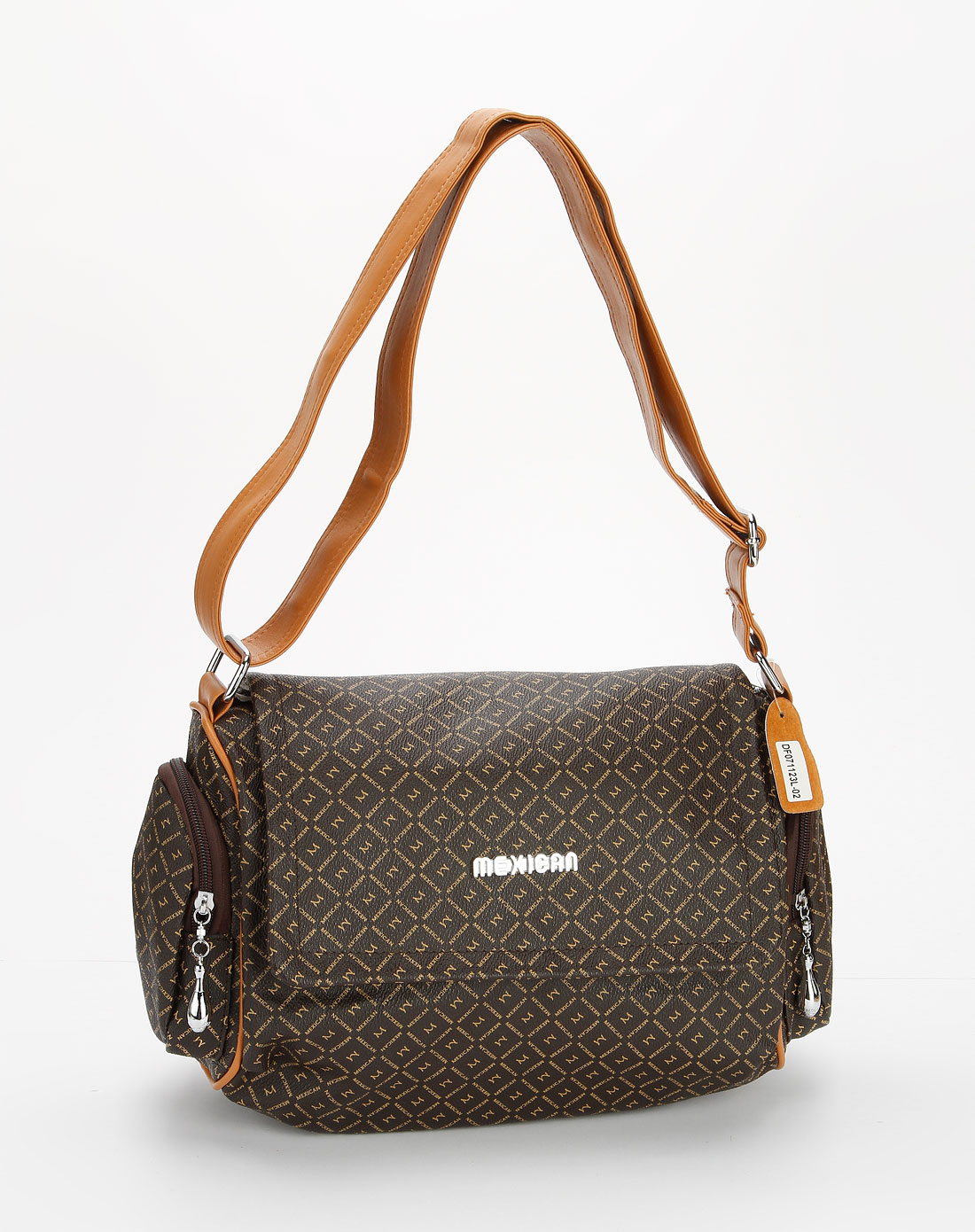 稻草人mexican男女包混合专场-女款咖啡色时尚斜挎包