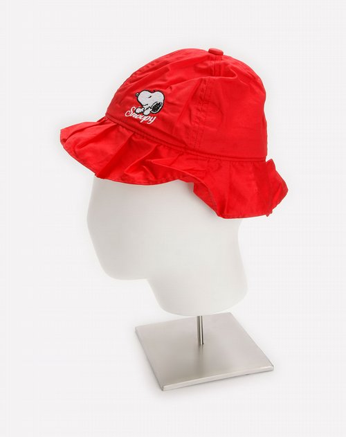 史努比snoopy童装女童深红色遮阳帽