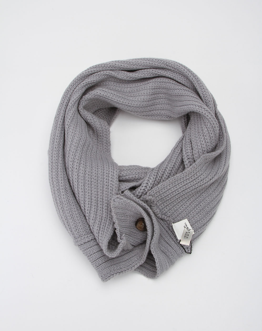 灰色时尚针织围巾