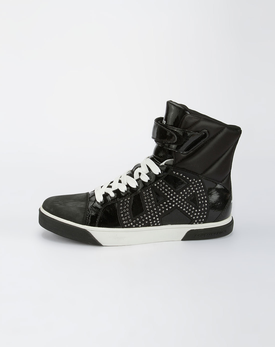 爱克佩特acupuncture男女鞋混合专场-男款黑色绑带高邦休闲鞋