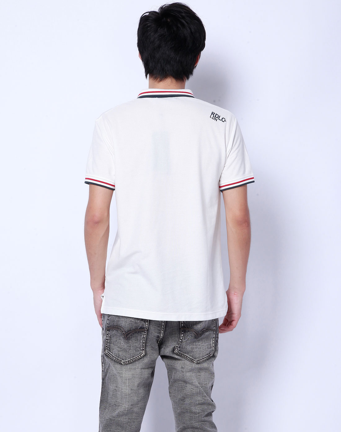 lee cooper白色短袖休闲polo衫