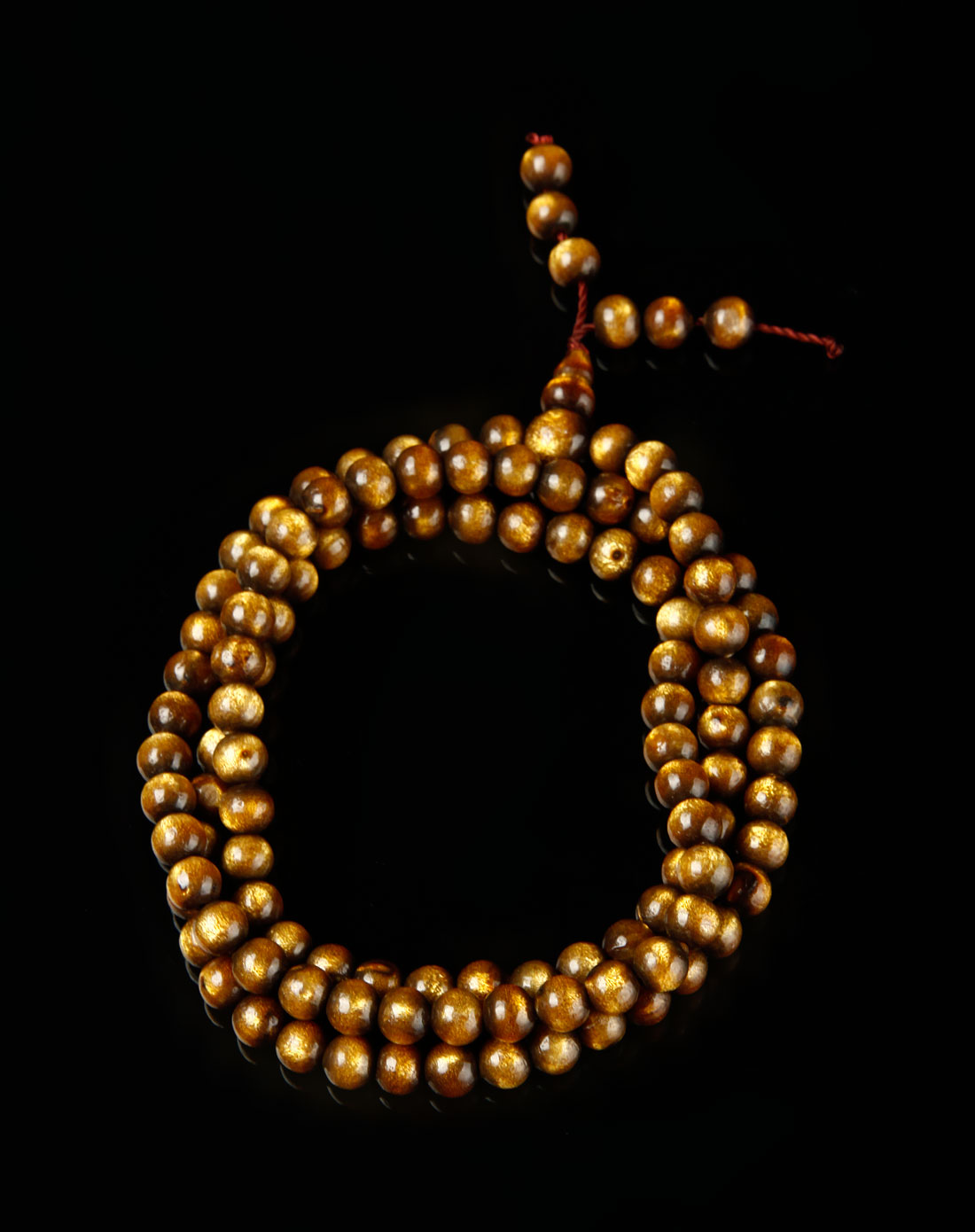 饰品特惠专场聚木缘 金黄色金海柳108颗手串