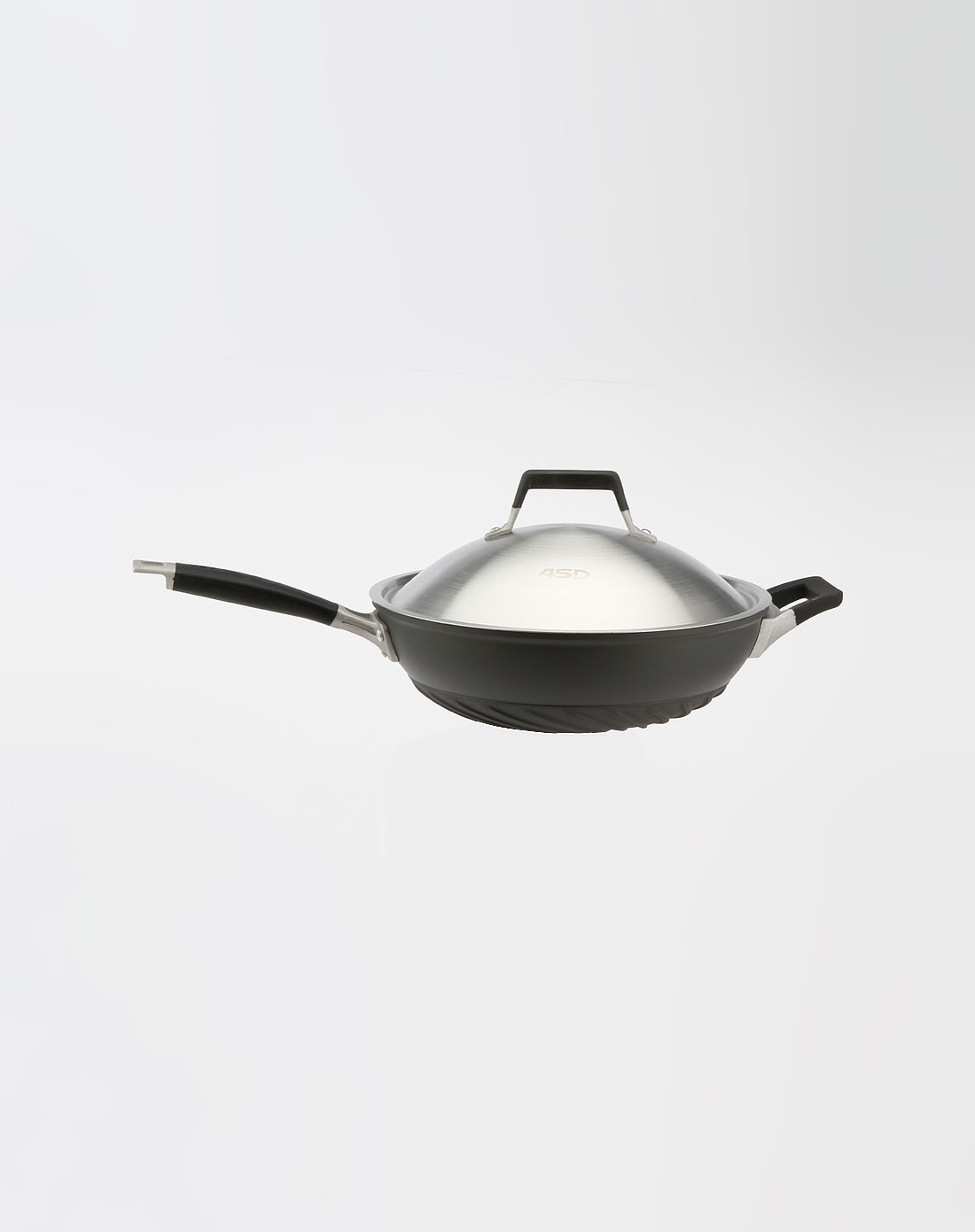 爱仕达黑/银色金刚旋风无油烟炒锅