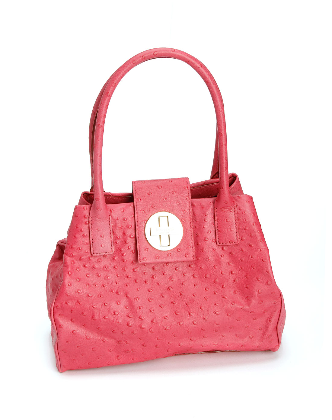 kate spade女款粉红色时尚泡纹手挽包