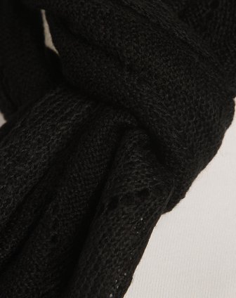 女款黑色时尚毛线围巾