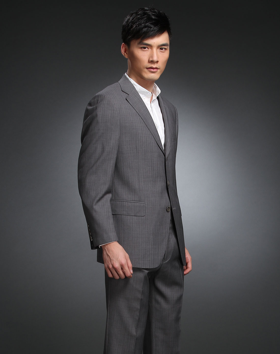 法派fapai男装专场-灰色典雅长袖西服