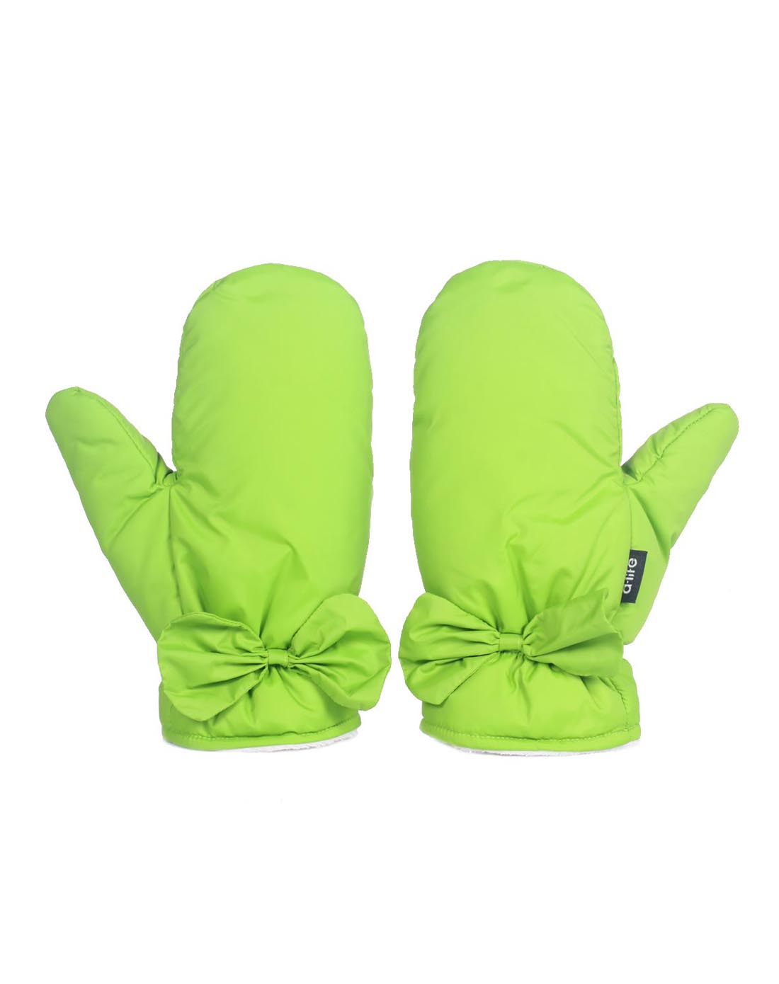 绿色蝴蝶结羽绒手套