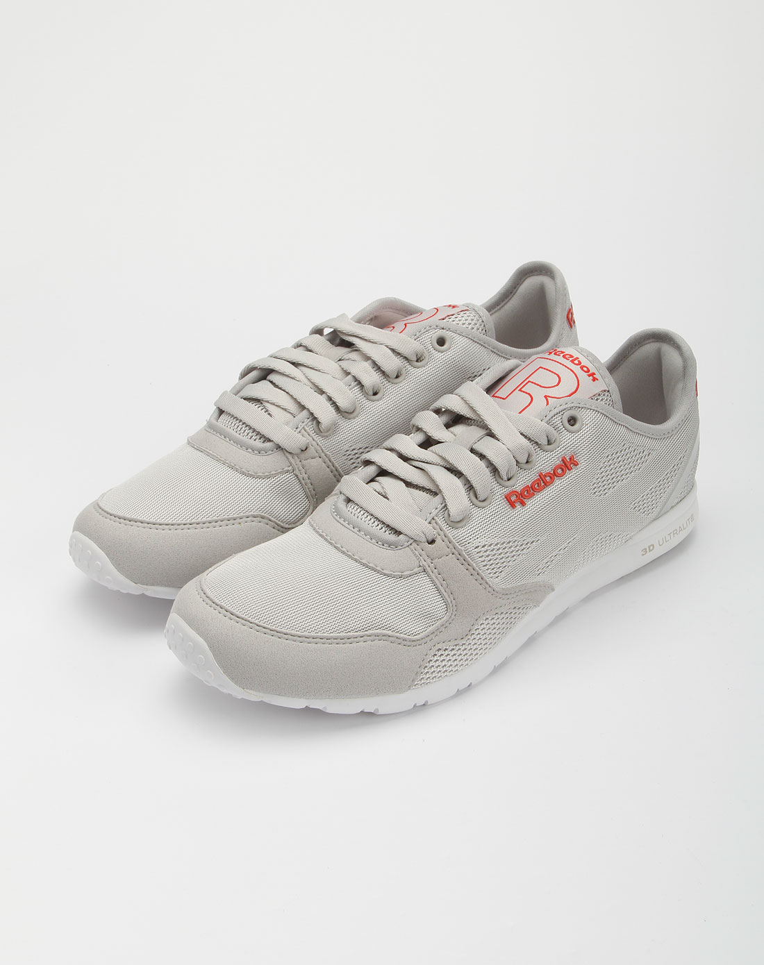 盐灰色透气绑带休闲鞋