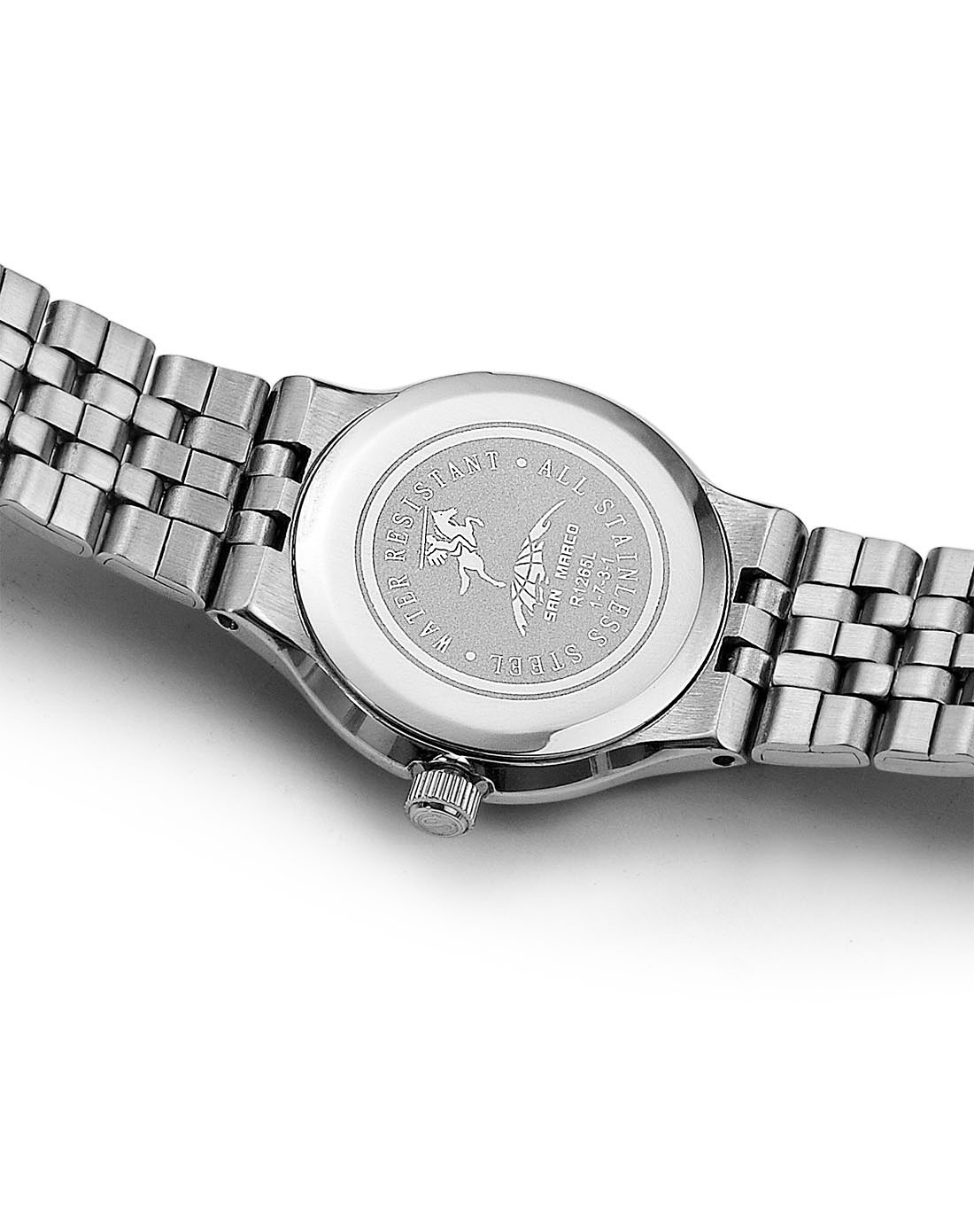 marco钢色黑盘超薄间钨钢石英女表r1265l-s_唯品会