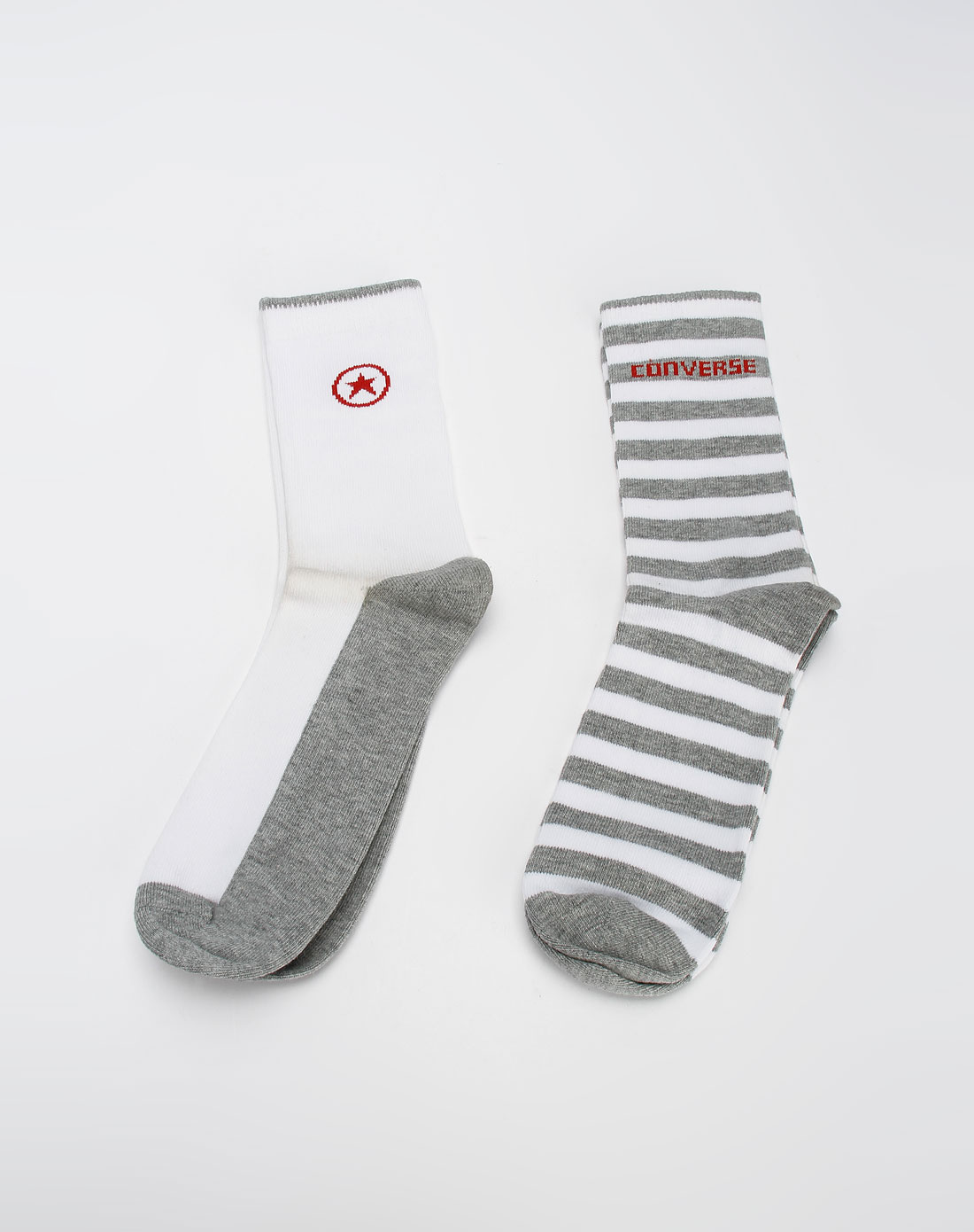 匡威converse男款灰/白色条纹袜子