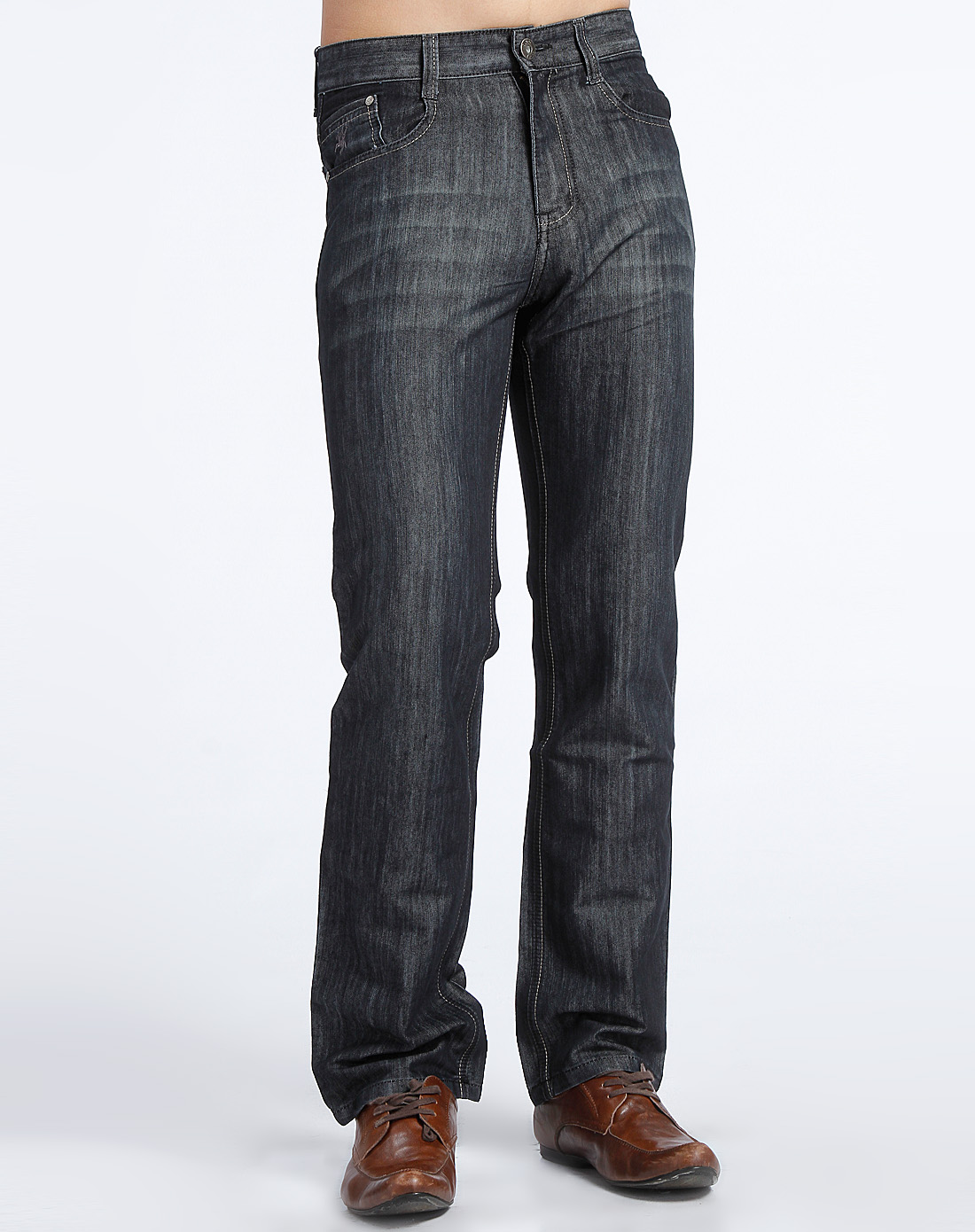 polo villae-服装灰蓝色休闲长牛仔裤