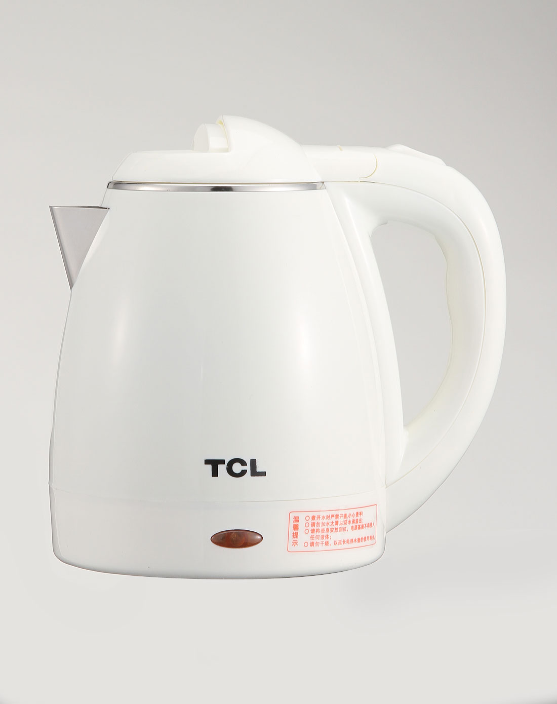 tcl電器專場白色不鏽鋼防燙包塑電熱水壺1.2lta-kb121b_唯品會