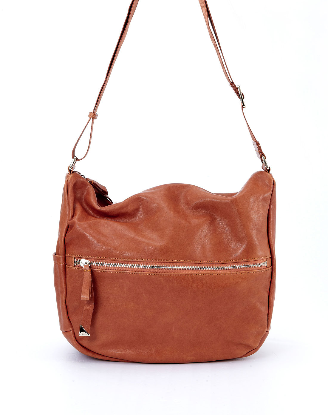 女款黄啡色简约休闲斜挎包