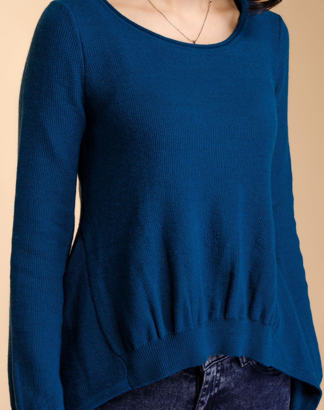 [ 艾金诺 ] 湖蓝色韩版帅气感套衫毛衣