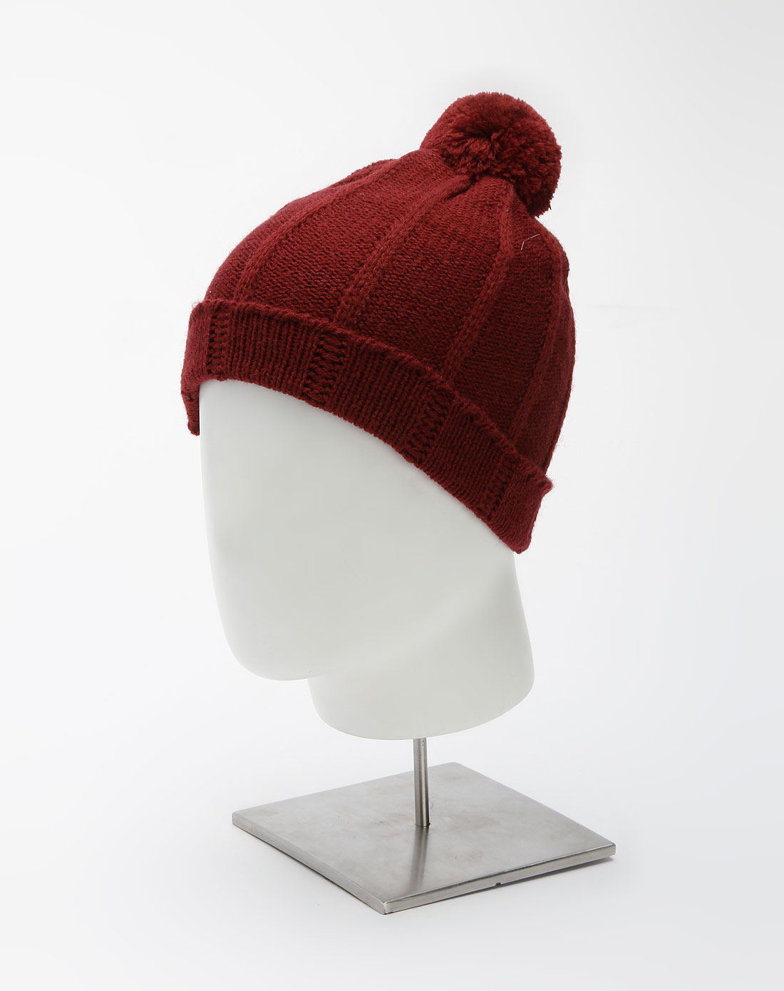 trois rois男童枣红色针织帽子