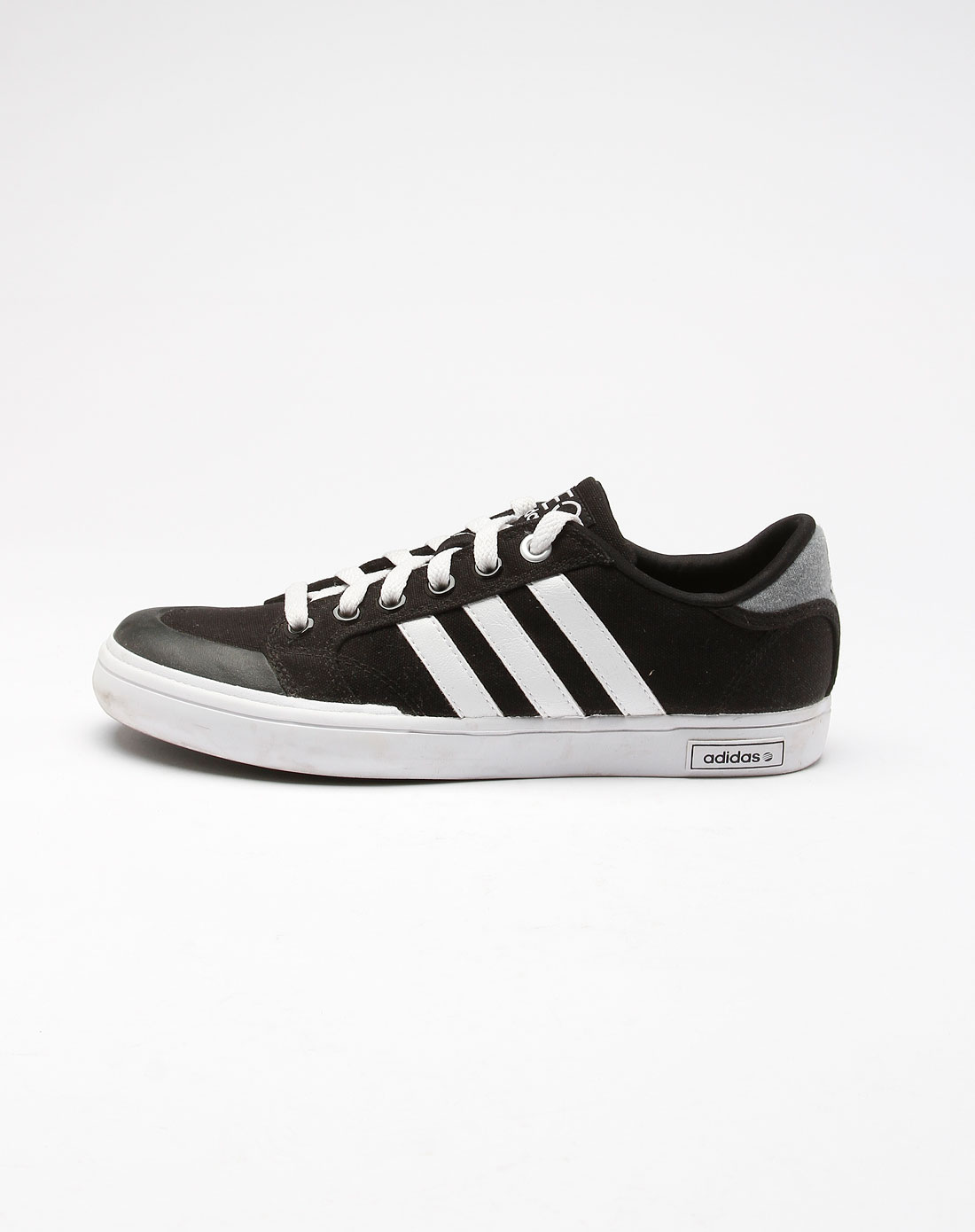 [ 阿迪达斯 ] 黑白色经典布面绑带休闲鞋