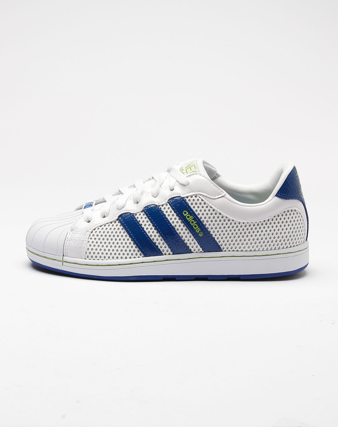 白蓝色贝壳头透气绑带休闲鞋