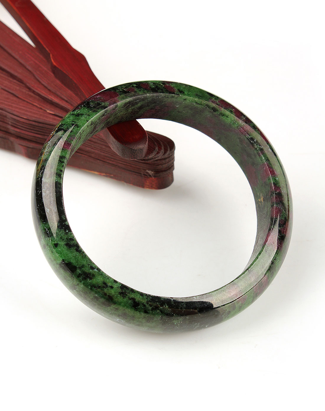 瀚碧堂贵重饰品专场天然红绿宝手镯【富贵吉祥】(附证书)