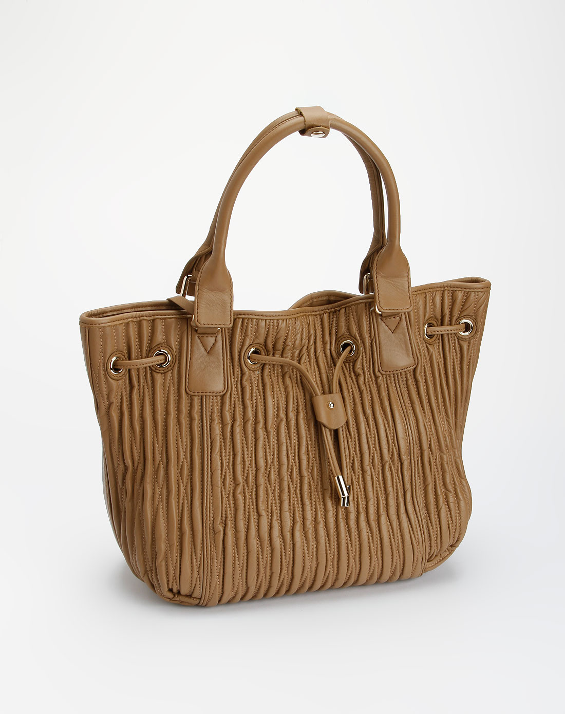 比华利保罗-女包专场驼色时尚褶皱单肩包